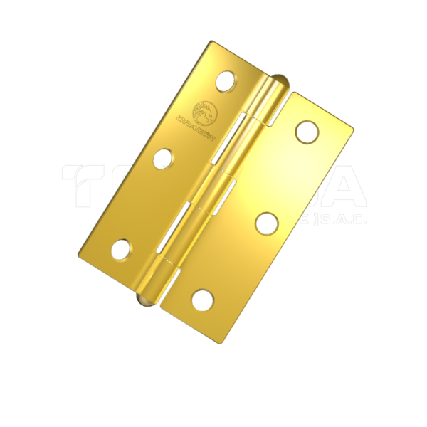 BISAGRAS CAPUCHINAS <br> DORADAS ALA CHICA 2 1/2"