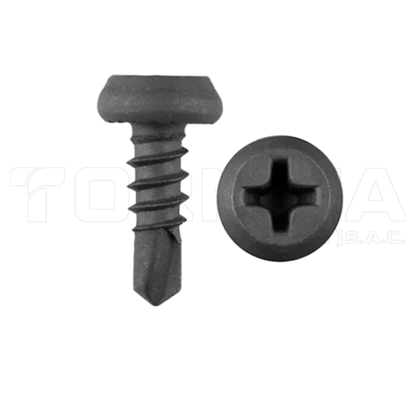 TORNILLOS DE CABEZA PAN FRAMING <BR> 7 x 7/16 PUNTA BROCA NEGRO