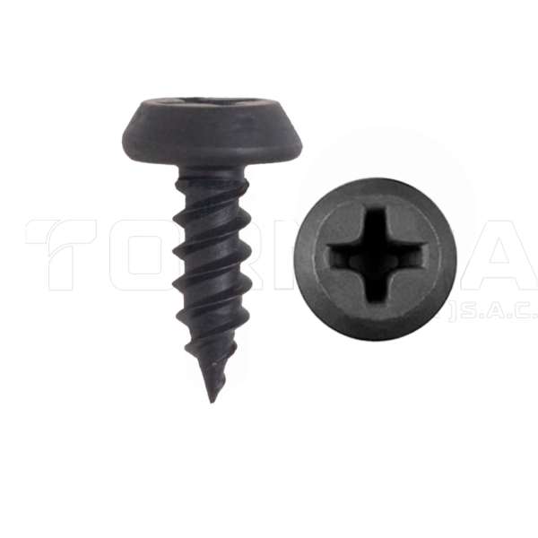 TORNILLOS DE CABEZA PAN FRAMING <BR> 7 x 7/16 PUNTA FINA NEGRO