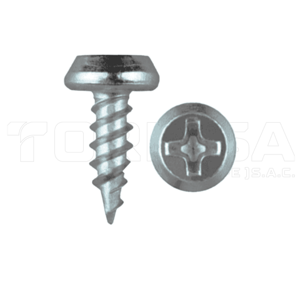 TORNILLOS DE CABEZA PAN FRAMING <BR> 7 x 7/16 PUNTA FINA ZINCADO