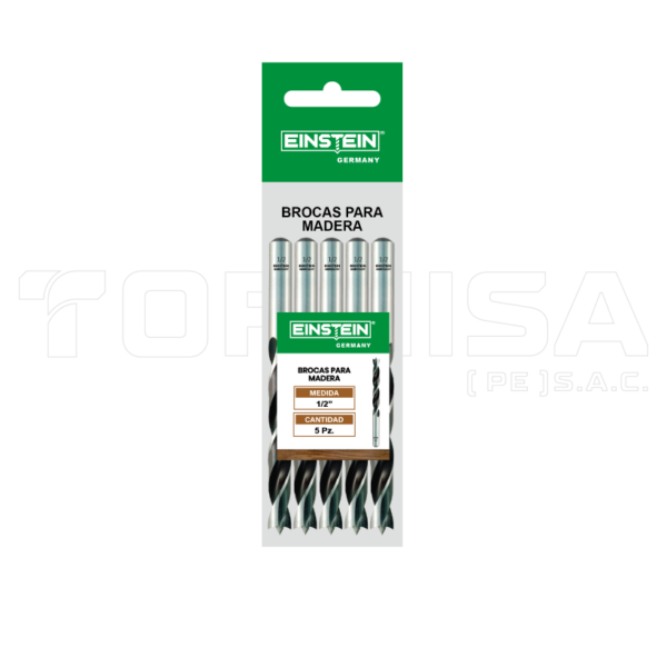 BROCAS PARA MADERA, 1/2" - EINSTEIN® PREMIUM